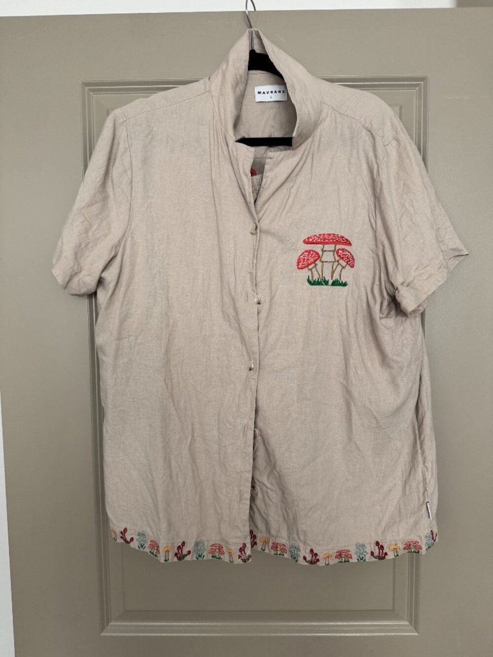 Mavrans Mushroom Linen Shirt